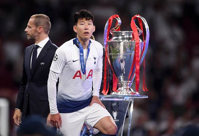 손흥민은 2018-19시즌 UEFA 챔피언스리그 결승전에서 리버풀에 패하며 우승에 실패했다. Getty Images