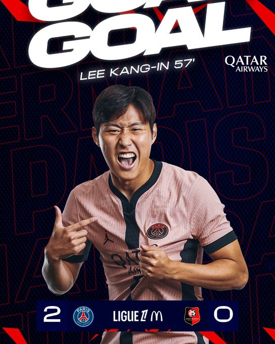 이강인(23·파리 생제르맹)의 리그 3호 골이 터졌다. PSG 공식 SNS