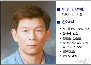 지명수배자 1번 박종윤. (서울강동경찰서 제공)