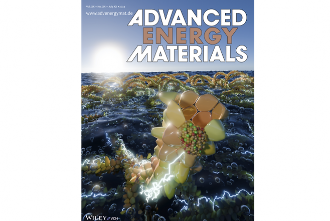 연구팀 논문이 실린 국제학술지 'Advanced Energy Materials'의 뒷표지. KIST 제공.