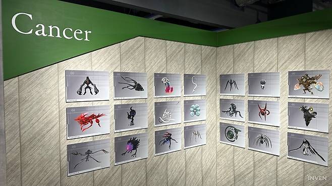 ▲ 수수께끼의 생명체 '캔서'만 모은 코너도 있었다