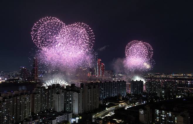 2023년 10월7일 열린 서울세계불꽃축제. 연합뉴스