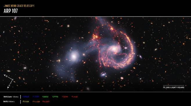 Arp 107. NASA, ESA, CSA, STScI