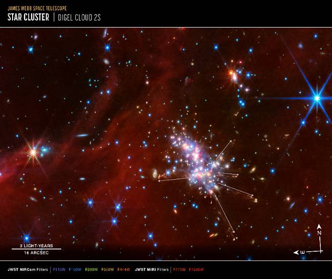 디젤 클라우드 2S. NASA, ESA, CSA, STScI, Michael Ressler (NASA-JPL)