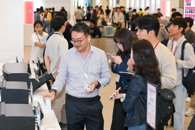 현대모비스는 의왕연구소 1층에서 R&D 테크데이를 개최했다./사진=현대모비스