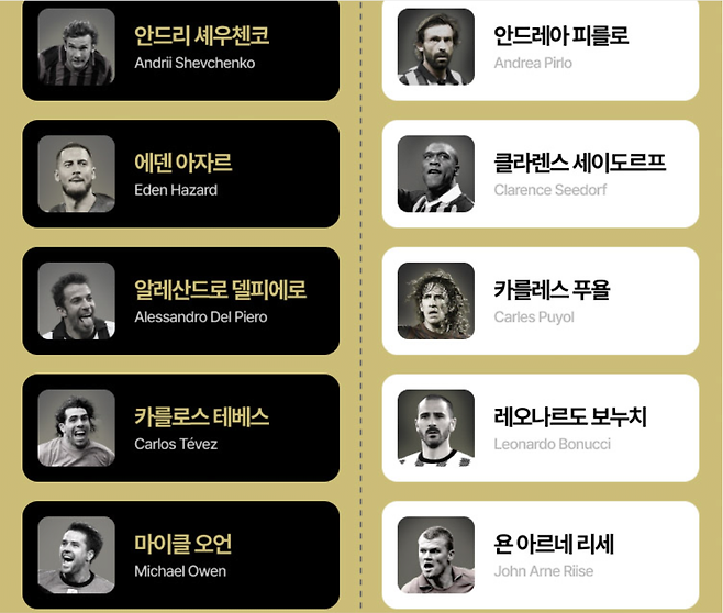 20241004_171056.png 아이콘매치(공격11 vs 수비11)  출전선수 변경사항 (추가: 포를란, 하바우두, 카르발류, 김용대, 임민혁)