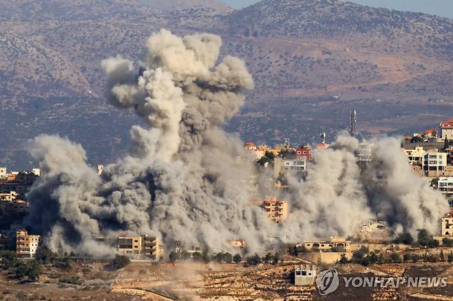 레바논 남부 폭격 [AFP 연합뉴스 자료사진. 재판매 및 DB 금지]