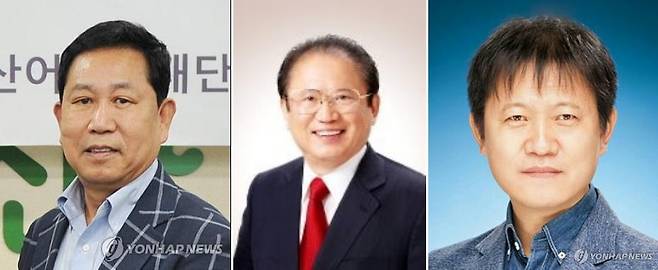 2024년 '우리말 사랑꾼' 왼쪽부터 고(故) 석금호 전 산돌 의장, 원광호 한국바른말연구원장, 이경우 서울신문 기자 [연합뉴스 자료사진·원광호 원장 제공. 재판매 및 DB 금지]