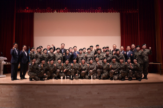 예산군 여성예비군 소대 창설 10주년 기념행사 모습.사진=예산군 제공