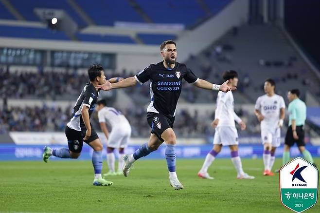 [서울=뉴시스] 프로축구 K리그2 수원 삼성의 피터. (사진=한국프로축구연맹 제공) *재판매 및 DB 금지