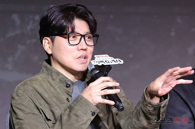 넷플릭스 예능프로그램 '흑백요리사:요리 계급 전쟁' 톱8 기자간담회에 참석한 김학민 PD. 24.10.07ⓒ이혜영 기자 lhy@hankooki.com