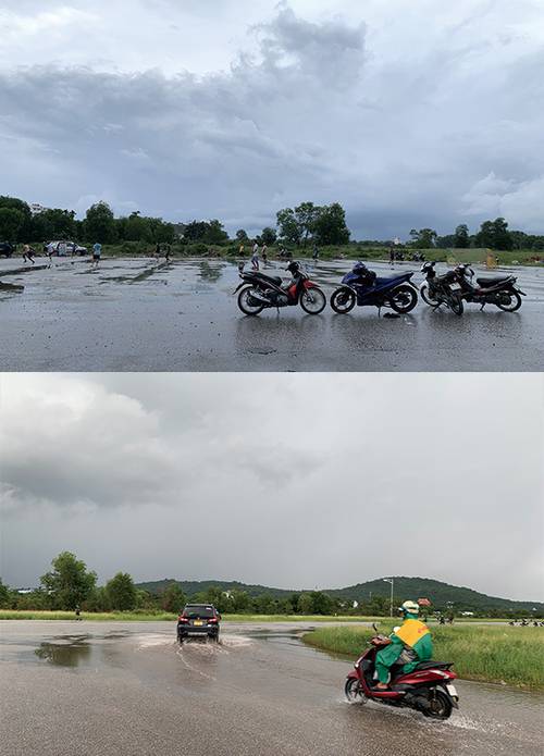 지름길로 활용되는 옛 공항 활주로
