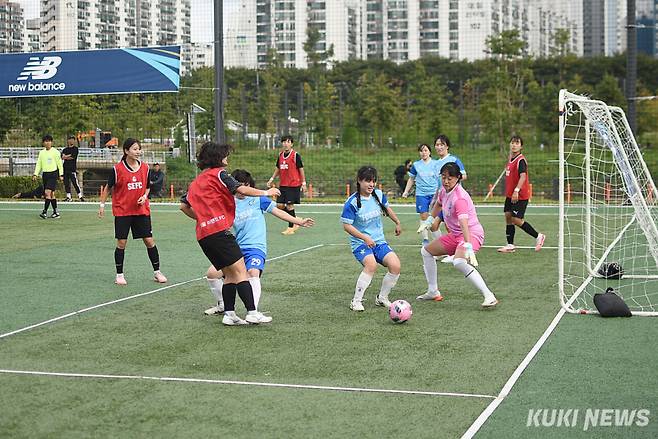 9일 서울 양천구 해마루 축구장에서 ‘2024 레울컵’이 열렸다. 사진=이영재 기자