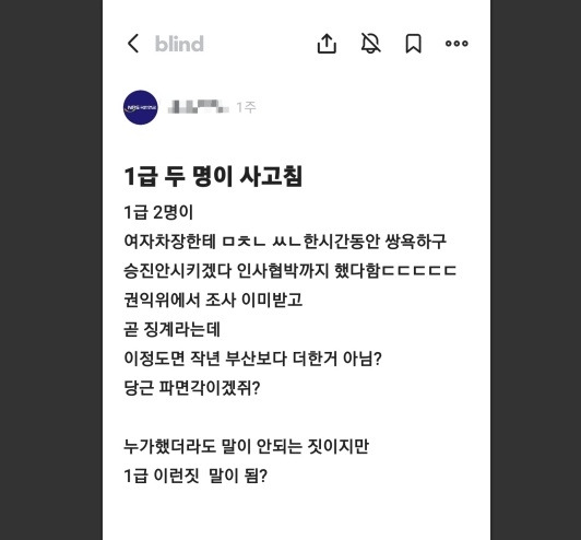 직장인 익명 앱 블라인드 캡쳐