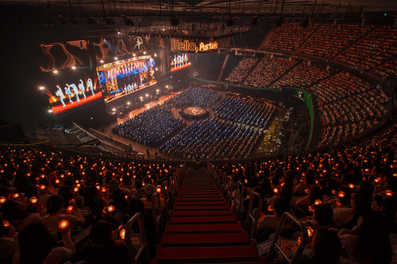 Virtual boy band Plave's fan concert held on Oct. 5 and 6 at the Jamsil Indoor Arena in southern Seoul [VLAST]