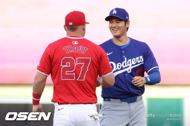 [사진] LA 에인절스 마이크 트라웃, LA 다저스 오타니 쇼헤이. ⓒGettyimages(무단전재 및 재배포 금지)