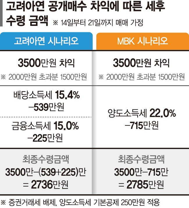 고려아연이냐 MBK냐... 세금계산 분주한 개미