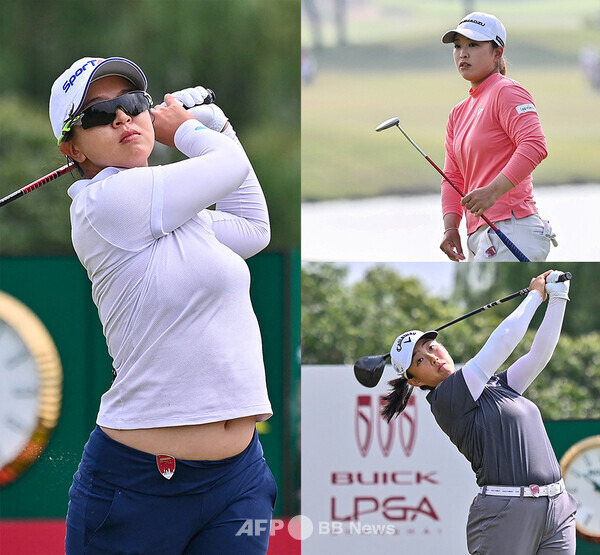 2024년 미국여자프로골프(LPGA) 투어 가을 '아시안 스윙' 첫 대회인 뷰익 LPGA 상하이 골프대회 우승 경쟁에 뛰어든 한국의 김세영 프로, 일본의 사이고 마오, 중국의 인뤄닝. 사진제공=ⓒAFPBBNews = News1