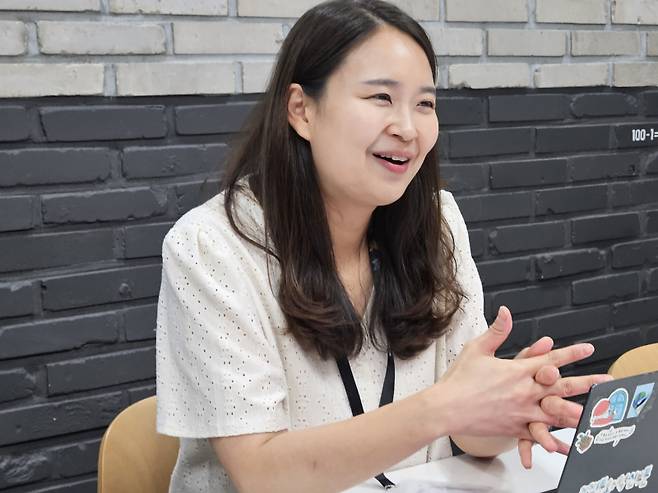 지난 30일 신재원 우아한형제들 HR실 복리후생팀장이 서울 송파구 방이동 우아한형제들 사옥에서 쿠키뉴스와 인터뷰를 하고 있다. 우아한형제들&nbsp;