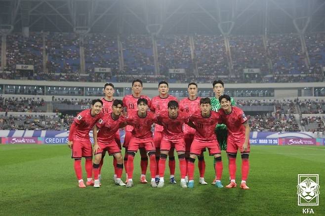 한국 축구 대표팀 선수들. 사진=대한축구협회