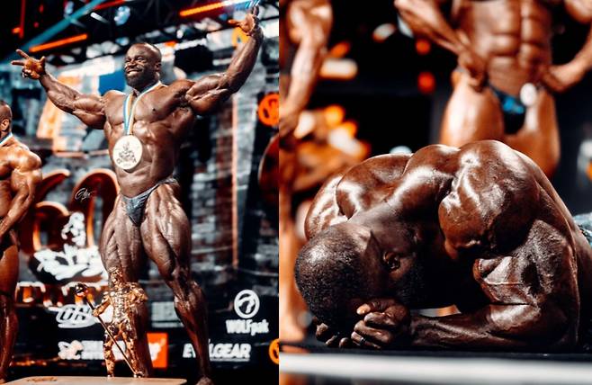 미스터 올림피아 대회는 아놀드 슈워제네거와 로니 콜먼 같은 유명 인물들이 거쳐간 대회로, 올해로 60주년을 맞이했다. 2024년 미스터 올림피아 대회에서 '나이지리아의 사자'라고 불리는 삼손 다우다가 그 영광의 타이틀을 차지했다. [사진=영국 일간 더선 보도 갈무리]