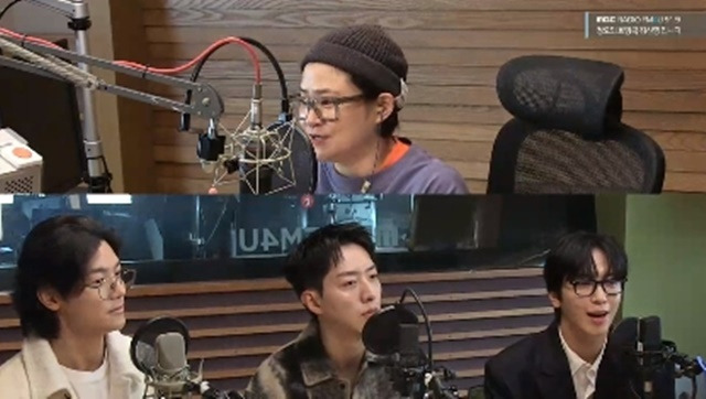 MBC FM4U ‘정오의 희망곡 김신영입니다’ 캡처 / 위에서부터 김신영, 강민혁, 이정신, 정용화