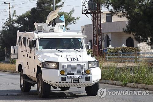 UNIFIL 차량 [AFP 연합뉴스 자료사진. 재판매 및 DB 금지]