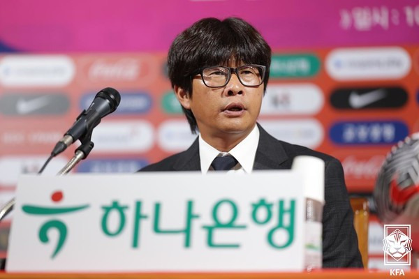 신상우 대한민국 여자 축구대표팀 감독. 대한축구협회 제공