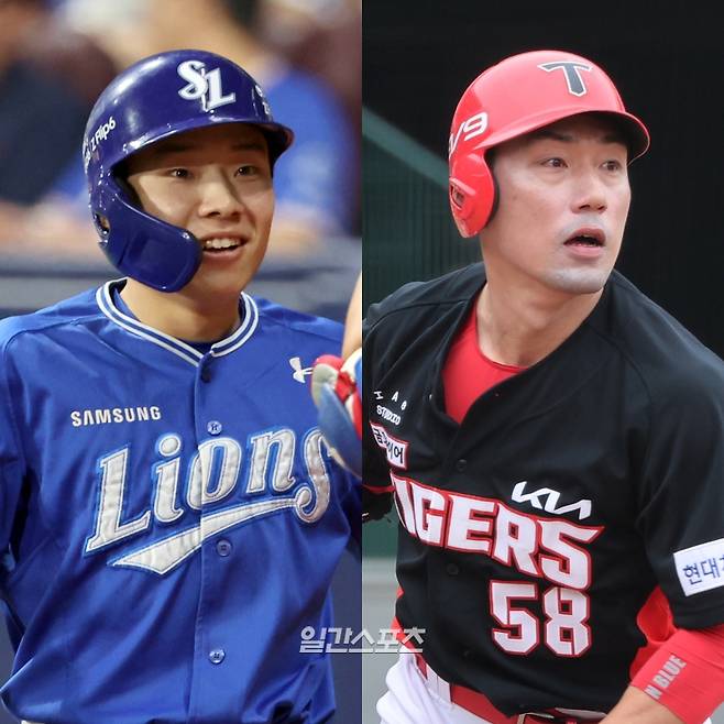 삼성 김지찬-KIA 서건창. IS 포토