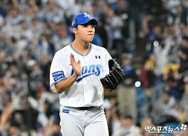 삼성 투수 김윤수. 그는 LG와 플레이오프에서 KBO리그 타점왕 오스틴의 저격수로서 완벽한 활약을 펼쳤다. 기세를 이어 한국시리즈에서도 활약해 팀 승리에 보탬이 되려 한다. 엑스포츠뉴스 DB