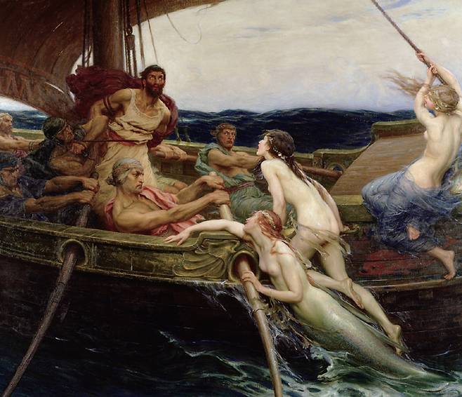 율리시스와 세이렌(Ulysses and the Sirens), 1909년 작 유화, Herbert James Draper. /Ferens Art Gallery, Hull Museums, UK