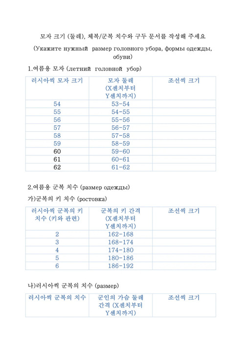 러시아가 북한군에게 배포한 설문지. 사진=우크라이나 문화부 소속 전략소통·정보보안센터