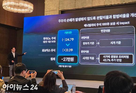 박상현 두산에너빌리티 대표이사 사장이 21일 서울 중구 더플라자호텔 기자간담회에서 발언하고 있다. [사진=최란 기자]