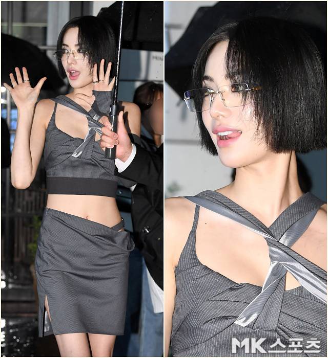 배우 나나가 22일 오후 서울 강남구 청담동에서 열린 베네데타 보롤리 2024 가을 겨울 컬렉션 발표 행사에 참석했다. 사진=천정환 기자