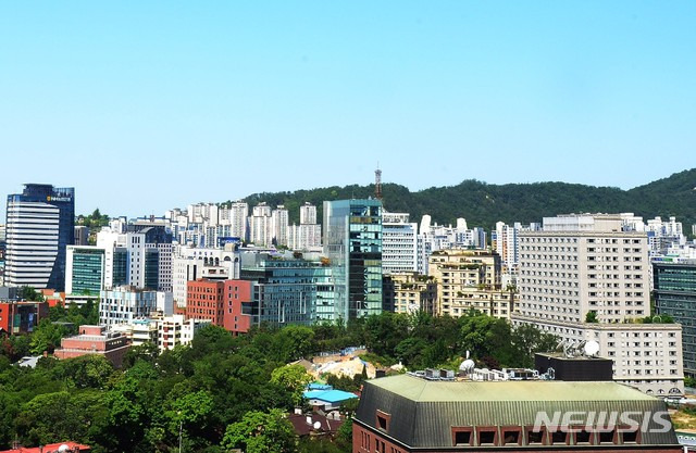 서울 도심권역 빌딩 밀집지역 모습. 뉴시스 자료사진.