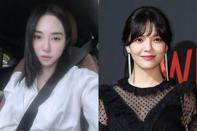 (왼쪽부터) 그룹 AOA(에이오에이) 출신 권민아, 지민(신지민) /사진=권민아 인스타그램 캡처, 머니투데이 DB