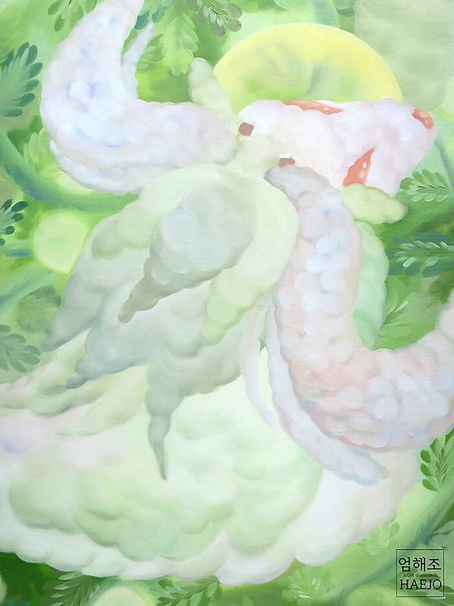 ▲ 엄해조_정령들 중 일부_캔버스에 유채_90.9×72.7cm_2024