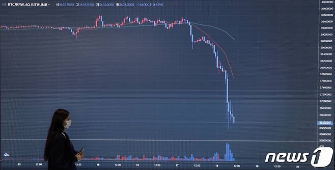 비트코인이 급락했다. /사진=뉴스1