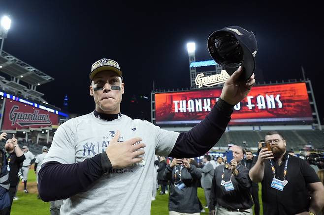 미국프로야구(MLB) 선수들이 뽑은 2024년 MLB 올해의 선수 에런 저지. AP=연합뉴스