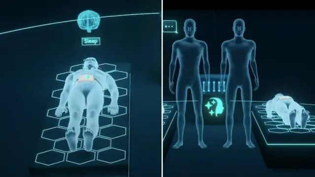 미국의 수면연구기업 렘스페이스(REMspace)는 자각몽 상태에서 실시간 의사소통을 하는 기술을 개발하고 있다. 사진은 메시지 교신 실험을 설명하고 있다. /렘스페이스