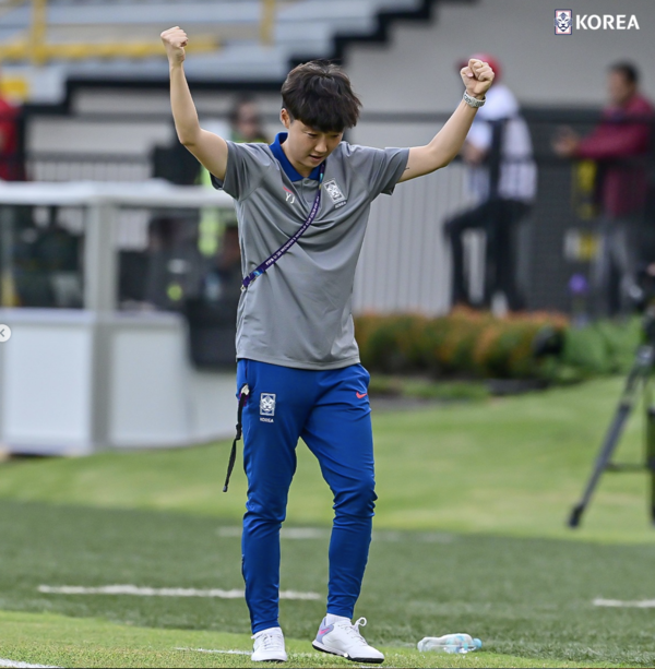 박윤정 U20 여자 축구대표팀 감독. 대한축구협회 SNS 캡처