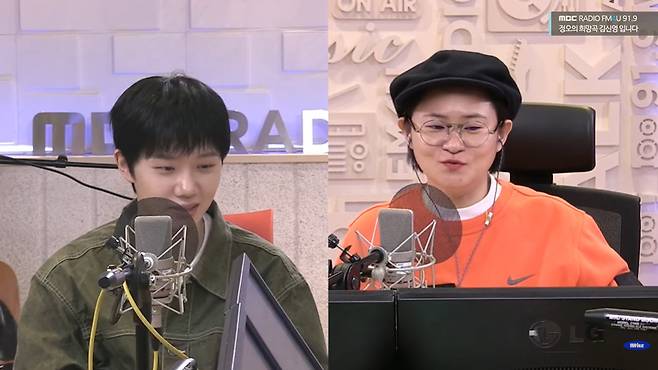 왼쪽부터 하현상, 김신영 (사진=MBC FM4U ‘정오의 희망곡 김신영입니다’ 캡처)