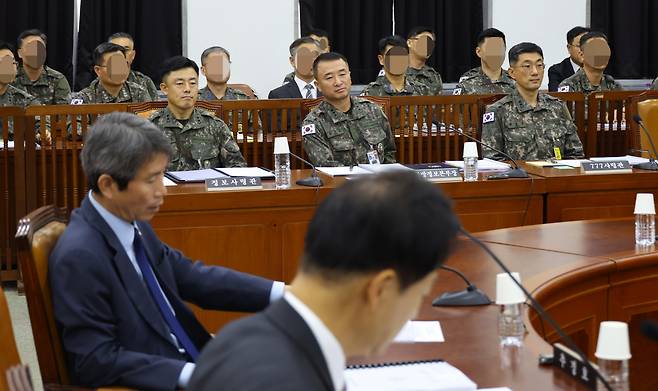 The National Assembly intelligence committee is briefed by military intelligence authorities on cyber security threats on Wednesday. (Yonhap)