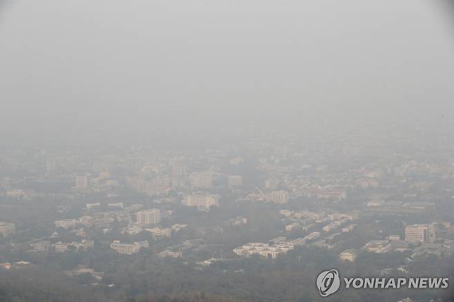 초미세먼지 뒤덮인 태국 치앙마이  [EPA 연합뉴스 자료사진. 재판매 및 DB 금지]