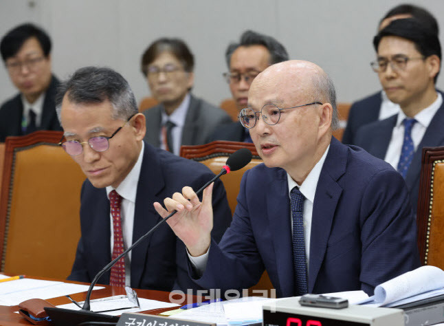 안창호 국가인권위원회 위원장이 31일 서울 여의도 국회에서 열린 운영위원회의 국가인권위원회 등에 대한 국정감사에 출석해 발언하고 있다. (사진=노진환 기자)