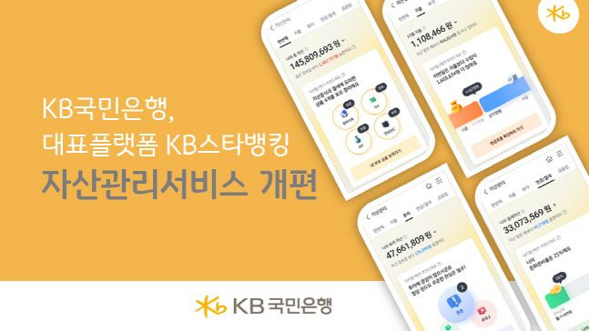 KB국민은행의 KB스타뱅킹 자산관리 서비스 개편 소개 포스터. ⓒKB국민은행