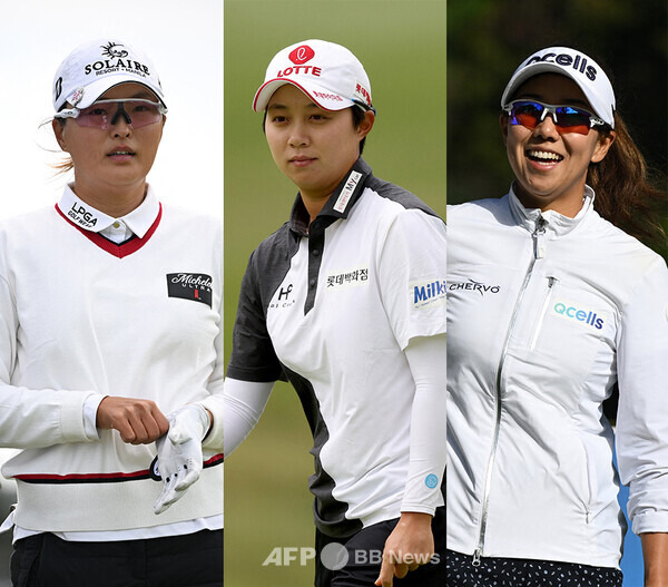 2024년 미국여자프로골프(LPGA) 투어 가을 아시안 스윙 토토재팬 클래식에 출전한 고진영, 김효주, 신지은 프로. 사진제공=ⓒAFPBBNews = News1