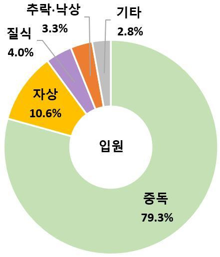 2022년 자해·자살로 입원한 환자의 손상 이유. 질병관리청 제공