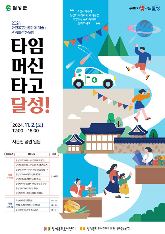 달성문화도시 ‘타임머신타고 달성’ 개최 포스터 [사진=달성군]