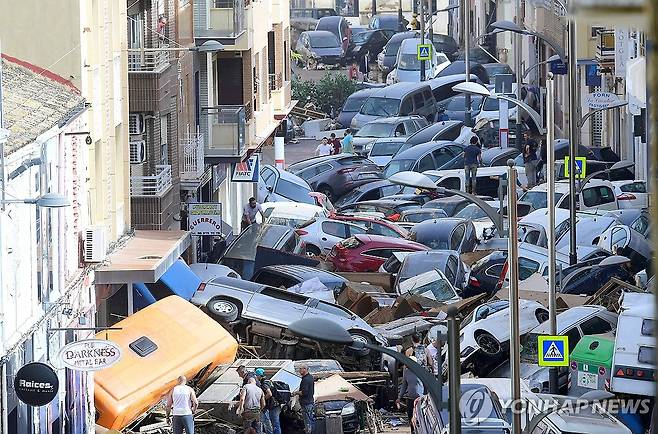 스페인 대홍수 [AFP 연합뉴스. 재판매 및 DB 금지]